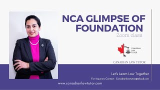 Foundations of Canadian Law NCA Exam Overview Masterclass [upl. by Aikas218]