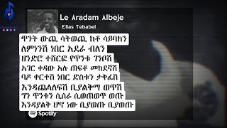 Ethiopian Music  Elias Tebabel Le Aradam Alhone Lyrics ኤልያስ ተባበል ለ አራዳም አልሆነ በግጥም [upl. by Keener]