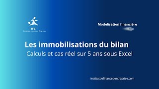 Les immobilisations du bilan  cas réel sur 5 ans sous Excel [upl. by Esital]