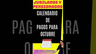 CALENDARIO PAGOS JUBILACIONES y PENSIONES ANSES PARA OCTUBRE jubilados PNC PUAM [upl. by Annawat816]