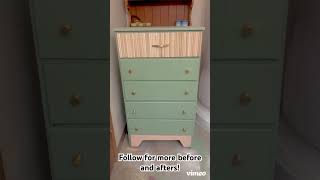 Before amp After Green Dresser Transformation diy diyprojects dressermakeover flips furnitureflip [upl. by Zeena734]