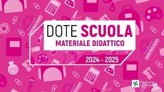 Dote Scuola – Materiale didattico 20242025 [upl. by Sheline]