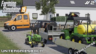 Mowing amp fertilizing lawns w kedex  Lawn Care on Untergriesbach  Farming Simulator 19  Episode 2 [upl. by Kciredor356]