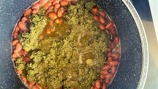 Cuisiner avec moi les FEUILLES DE MANIOC AUX HARICOTSrecette facile et rapide [upl. by Ardni]