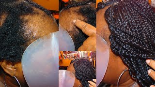 CROCHET BOX BRAID WITH THIN EDGES amp NO EDGES [upl. by Head]