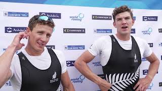 2024 World Rowing Cup III  reactions from Sunday winners in Poznan [upl. by Utley]