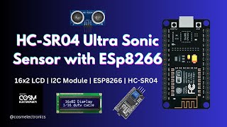 HCSR04 Ultrasonic Sensor with ESP8266  NodeMCU  16X2 LCD  I2C Module 💡 cosmelectronics esp8266 [upl. by Dranel496]