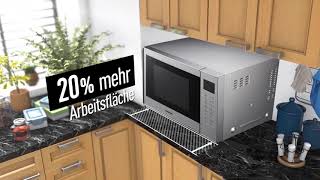 Platzsparende KombiMikrowelle mit Grill und Heißluft NNCT57 silber  Panasonic Produktvorstellung [upl. by Lebasi541]