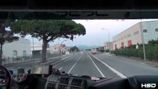 leaving Valls Spain driving Iveco Stralis truck 30 aug 2013 [upl. by Geesey884]