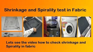 How to conduct shrinkage and Spirality test [upl. by Theurer744]