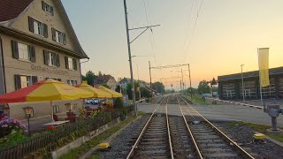 ★ 🇨🇭 Wil  Weinfelden  Romanshorn cab ride Mittelthurgaubahn Switzerland 082019 [upl. by Nnylatsirk315]