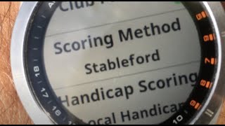 Garmin golf watch  How to set scoring and Stableford [upl. by Ahselet313]