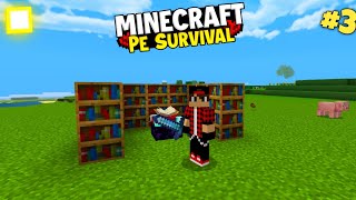 I Build Enchantment Table  Minecraft Pe Survival Series Ep 3  Minecraft 121 Gameplay [upl. by Rolecnahc922]