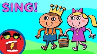 Jack and Jill  Fredbot Kids Songs  Lyric Video Lucy the Dinosaur [upl. by Nnylsoj]