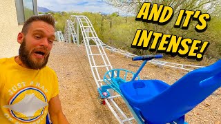 Grandpa Builds AWESOME Backyard Roller Coaster for His Family [upl. by Saxet821]