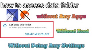 Cant Use This Folder Problem  Obb File Access  To Protect Your Privacy Choose Another Folder [upl. by Ived675]