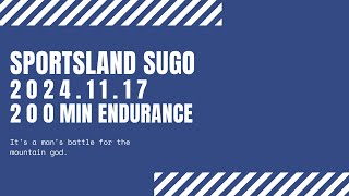 20241117 SUGO 200min Endurance MiTo202 [upl. by Eerbua417]