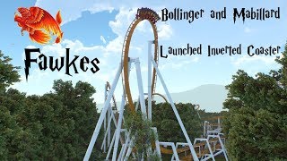 Fawkes  BampM Launched Inverted Coaster  NoLimits 2 [upl. by Akamahs]