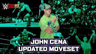 WWE 2K19 John Cena Updated Moveset [upl. by Ramirolg1]