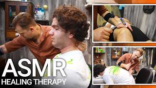 ASMR HEALING THERAPY  ASMR Leg Asmr Back And Asmr Head Massage For Best Healing [upl. by Mccowyn]