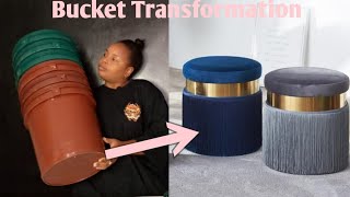 DIY OTTOMAN USING BUCKET Such ottoman cost a lot in the store [upl. by Leba610]