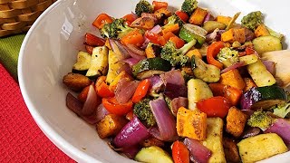 How to Roast Vegetables the Right Way with Balsamic Vinaigrette  Side Dish❤️ [upl. by Howlond]