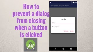 How to prevent a dialog from closing when a button is clicked [upl. by Pedrotti]