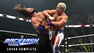 LUCHA COMPLETA Cody Rhodes vs AJ Styles Backlash France [upl. by Assenaj]