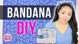 How to Make a Bandana 🧵 Easy Sewing Project Tutorial [upl. by Merth307]