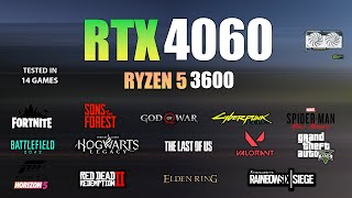 RTX 4060  Ryzen 5 3600  Test in 14 Games  RTX 4060 Gaming [upl. by Edvard]