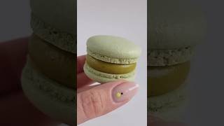 Italian Meringue Macarons filled with Matcha  Passionfruit Ganache 💚💛 [upl. by Annadiana]