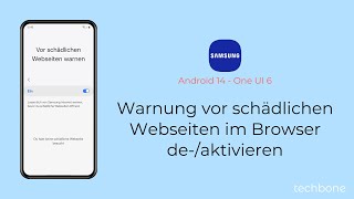 Warnung vor schädlichen Webseiten im Browser aktivieren oder deaktivieren Samsung Internet [upl. by Cassondra]