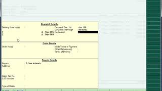 L 5 Despatch Details in Invoice [upl. by Airetas]