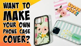 use pretty papers to MAKE CUSTOM PHONE CASE COVERS for pennies [upl. by Ateinotna180]