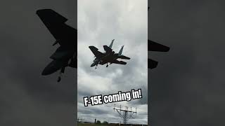 F15E Strike Eagle landing at RAF Lakenheath aviation warthunder airforce [upl. by Adnilem]