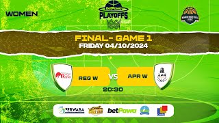 🏀 betPawaPlayoffs 2024 WOMEN  FINALS GAME 1🏆 REG W BBC vs APR W BBC [upl. by Rekab]