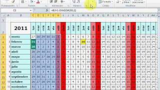 Cómo hacer un mini calendario con festivos en Excel [upl. by Tacy383]