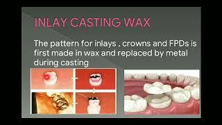 PATTERN WAXES  INLAY CASTING WAX  BASEPLATE WAX  WAXES IN DENTISTRY  DENTAL MATERIALS [upl. by Shanie]