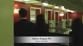 Alpha Kappa Psi Recruitment Video Promo Miami University [upl. by Uok]