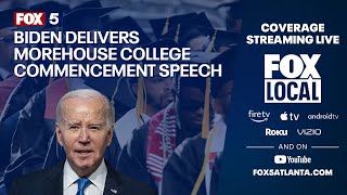 WATCH LIVE President Biden delivers the commencement address at Morehouse College  FOX 5 NEWS [upl. by Ynohtnaluap]