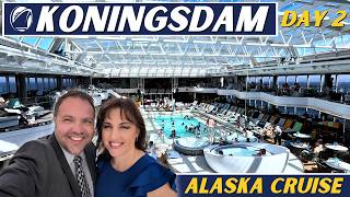 Holland America Koningsdam Alaska Cruise Sea Day VLOG Day 2 [upl. by Nhguaval59]