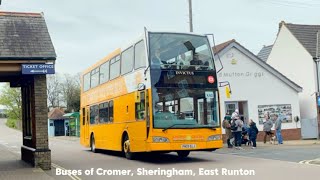 Buses of Cromer Sheringham East Runton 10424 [upl. by Botsford]