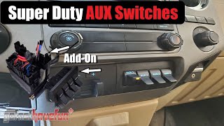 How to ADD  Install Upfitter Switches 20112016 Ford F250 F350 amp F450 Super Duty Aux Switches [upl. by Guzel]