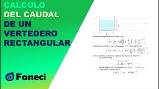 CALCULO DEL CAUDAL DE UN VERTEDERO RECTANGULAR📚✅ [upl. by Rasec875]