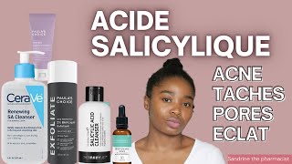 L ACIDE SALICYLIQUE PEELING CHIMIQUE CONTRE L ACNE LES PORES DILATES [upl. by Recha]