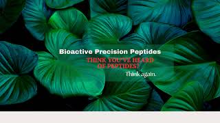 Bioactive Precision Peptides Live Stream [upl. by Naenej]