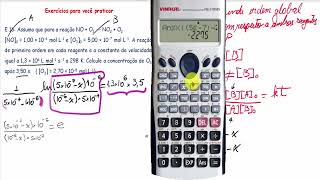 Cinética química 17 exercícios de cinética química cinética de seguda ordem v  kAB [upl. by Airom]