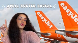 Easyjet April roster reveal – MY FIRST CABIN CREW ROSTER  Simply Patrícia [upl. by Seto]