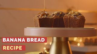 Easy Delicious Banana Bread Recipe with Chocolate amp Walnuts [upl. by Eiramyllek]