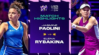 Jasmine Paolini vs Elena Rybakina  2024 WTA Finals Riyadh Group Stage  Match Highlights [upl. by Enelak214]